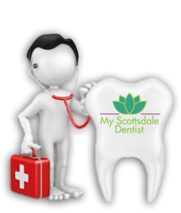My Scottsdale Dentist emergency dental care -- dentist examining a tooth