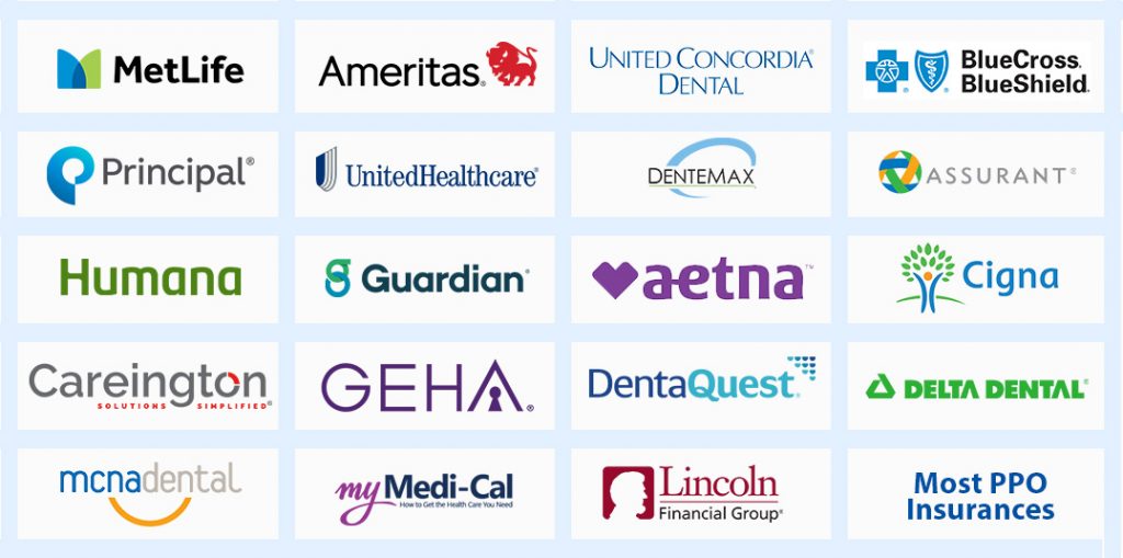 In-network and accepted dental insurance at My Scottsdale Dentist: MetLife, Ameritas, United Concordia, BlueCross BlueShield, Principal, UnitedHealthcare, DenteMax, Assurant, Humana, Guardian, Aetna, Cigna, Careington, GEHA, DentaQuest, Delta Dental, MCNA Dental, my Medi-Cal, Lincoln Financial, and most PPO insurances