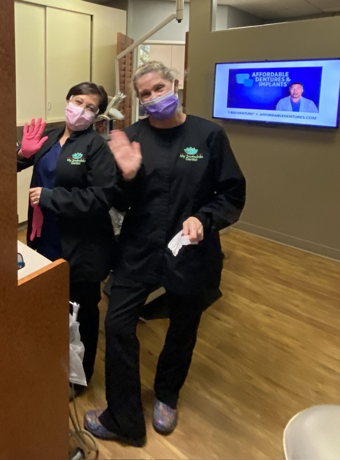 Dental hygienist cleaning teeth at My Scottsdale Dentist